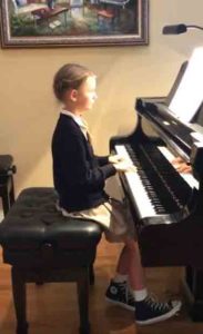 First year piano student playing Moonlight Mist.